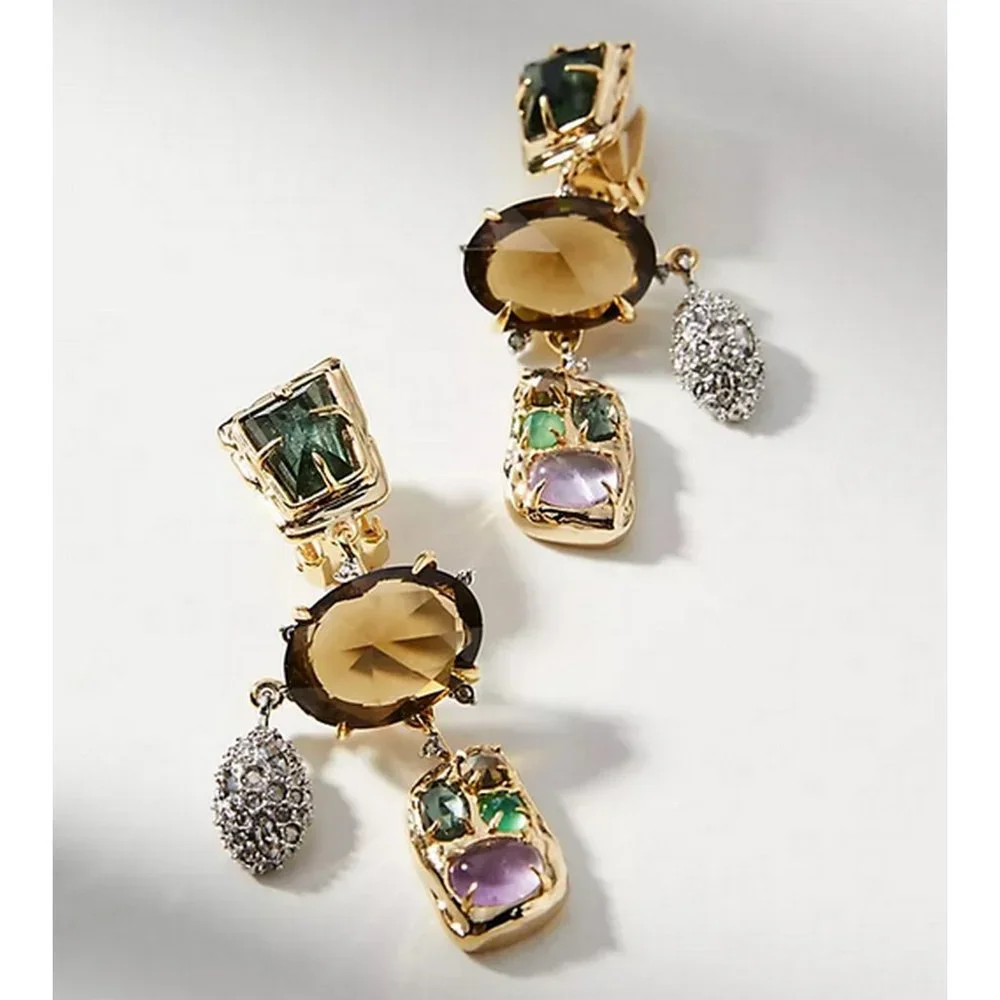 🖤 NEW Alexis Bittar Mixed Charm Drop Earrings